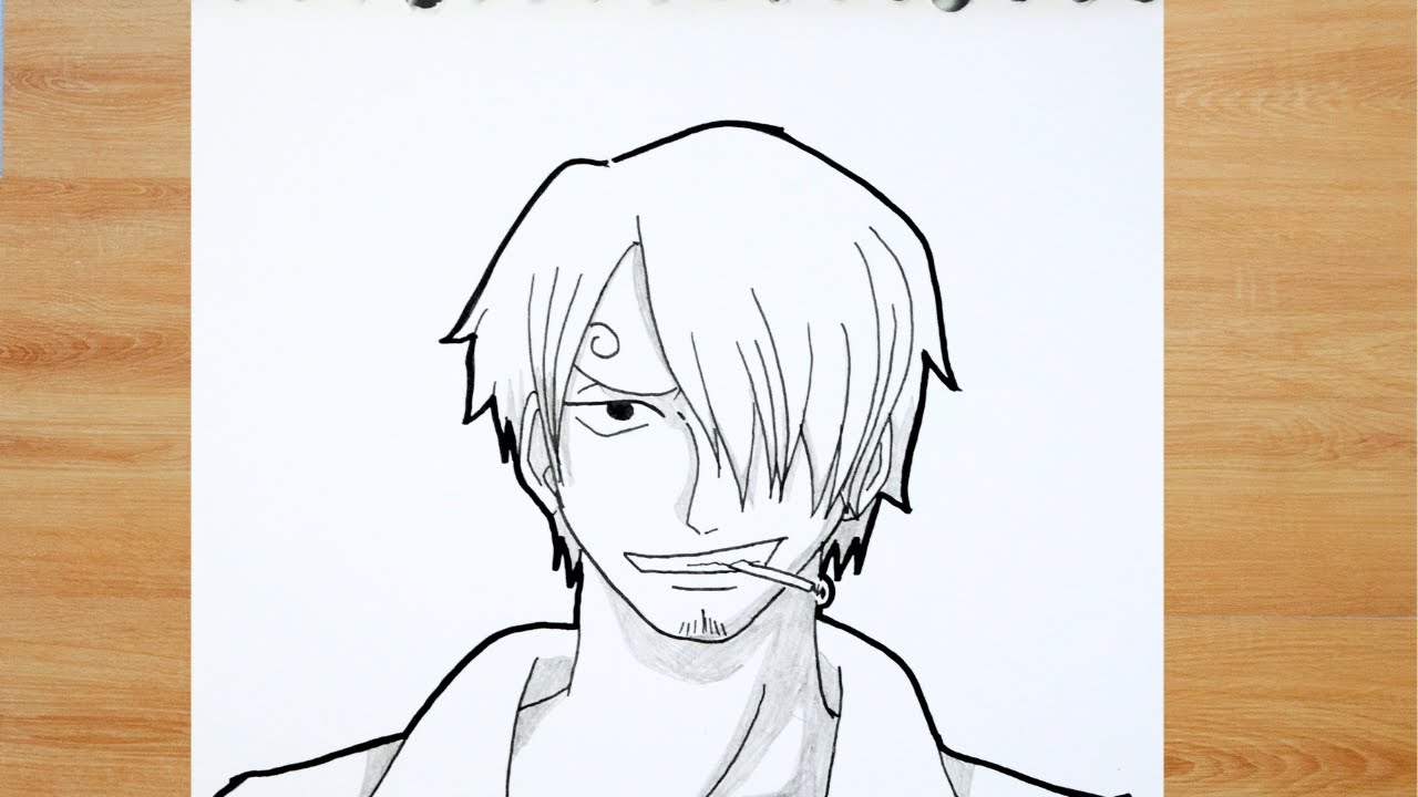 SANJI EASY SKETCH DRAWING TUTORIAL | EASY DRAWING SANJI 