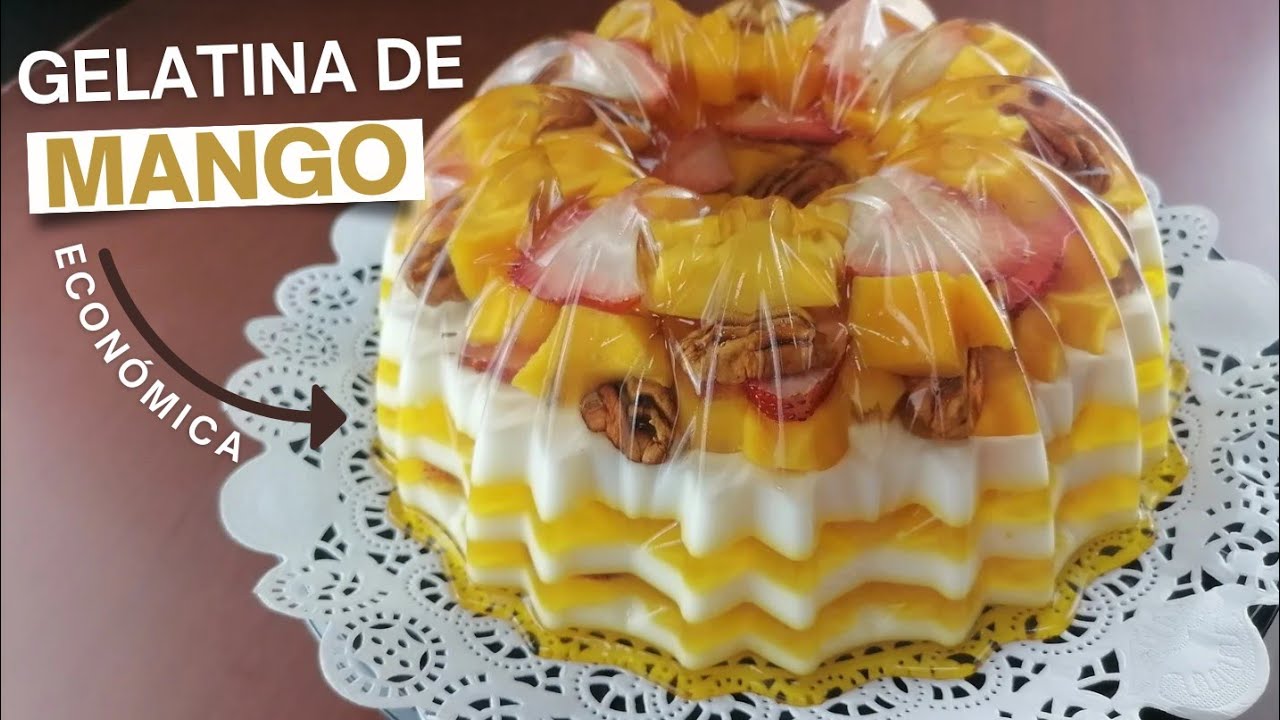 Gelatina de Mango con Fresas y Nuez| ELABORACIÓN PASO A PASO PARA PRINCIPIANTES