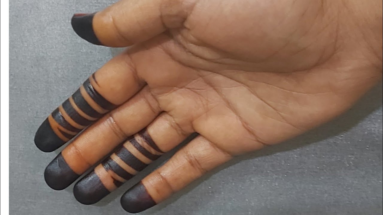 Make this amazing(henna/mehndi) design/ تصميم بسيط وانيق لليد من الحنه السودانيه بالشريط