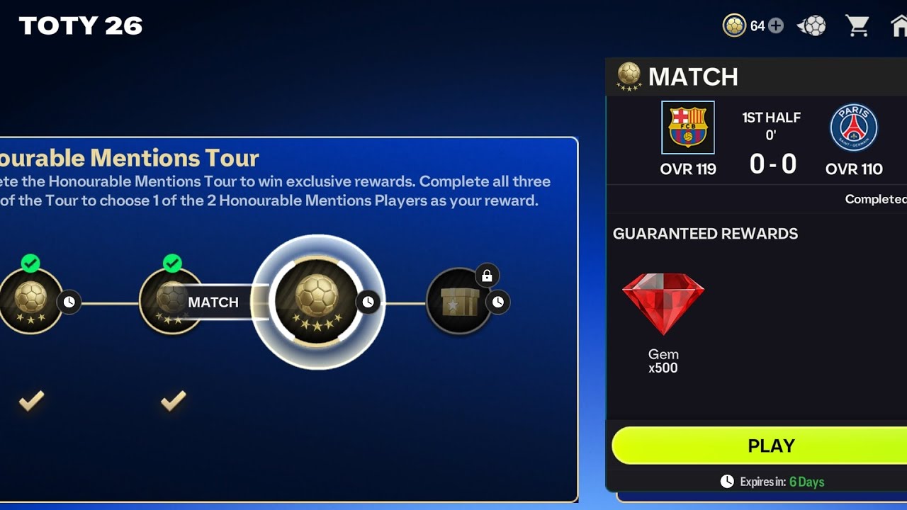 FC Barcelona vs. PSG. Honourable Mentions. FC Mobile 