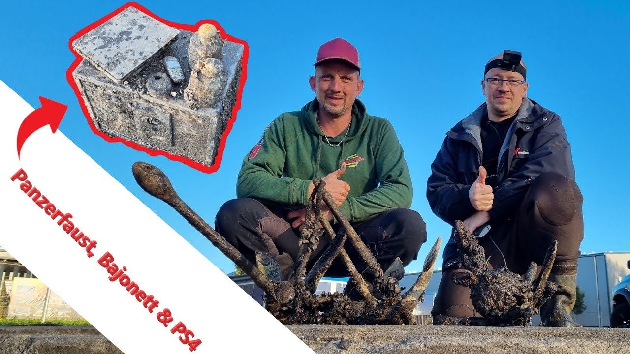 PANZERFAUST, BAJONETT, TRESORE & 1 Tonne Schrott beim Magnetfischen | MaScottchen & Co Magnetfischen