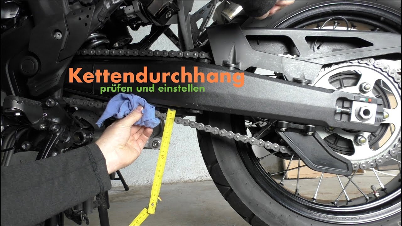 pcpanik-Moto : Kettendurchhang am Motorrad prüfen und einstellen