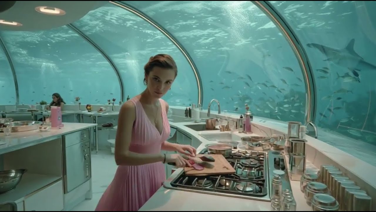 Future City 3024 Retro 80s: How Humanity Lives Under the Ocean | Sci-fi AI Short Film (4K)