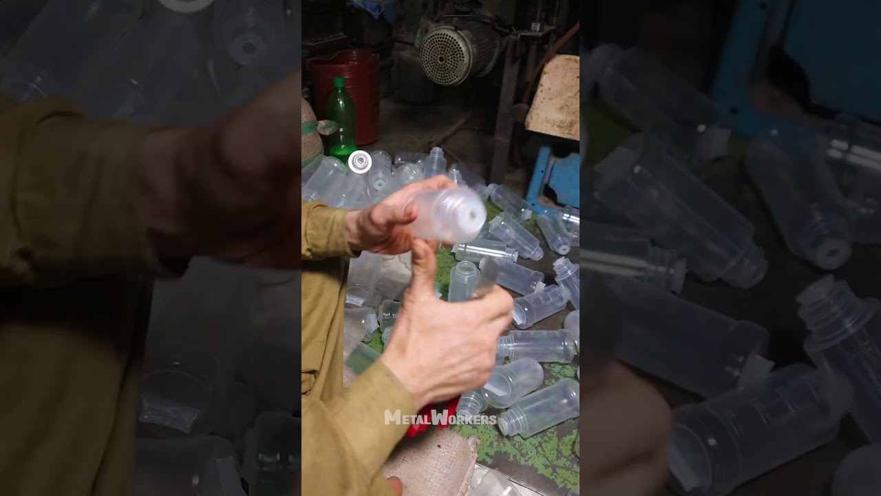Plastic Bottle Making Machine In Action
