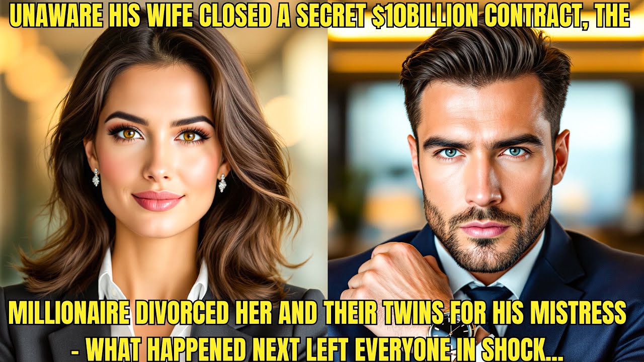 UNAWARE HIS WIFE CLOSED A SECRET $10B CONTRACT, THE MILLIONAIRE DIVORCED HER AND THEIR TWINS FOR HIS