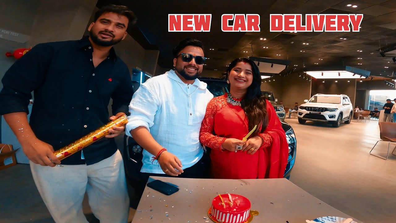 NEW CAR DELIVERY WITH FRIENDS 😍 MAHINDRA & MAHINDRA 