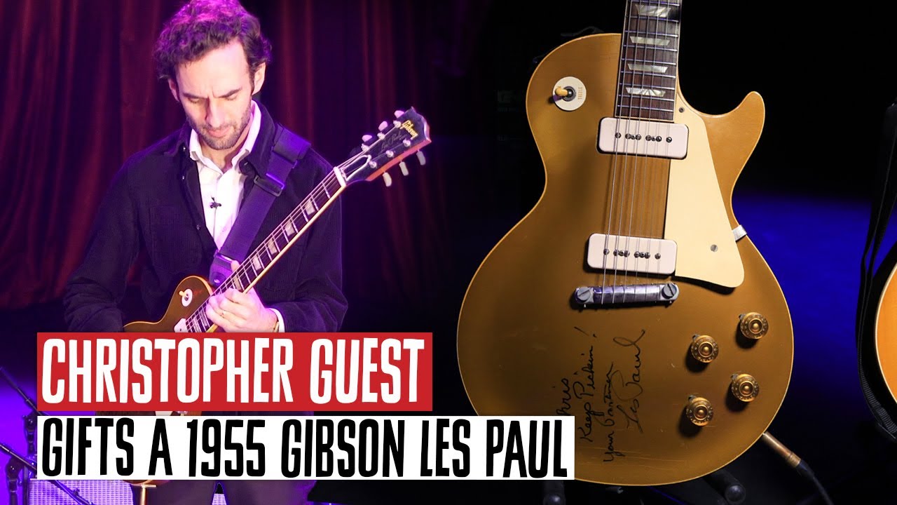 Christopher Guest Gifts a 1955 Gibson Les Paul to Julian Lage