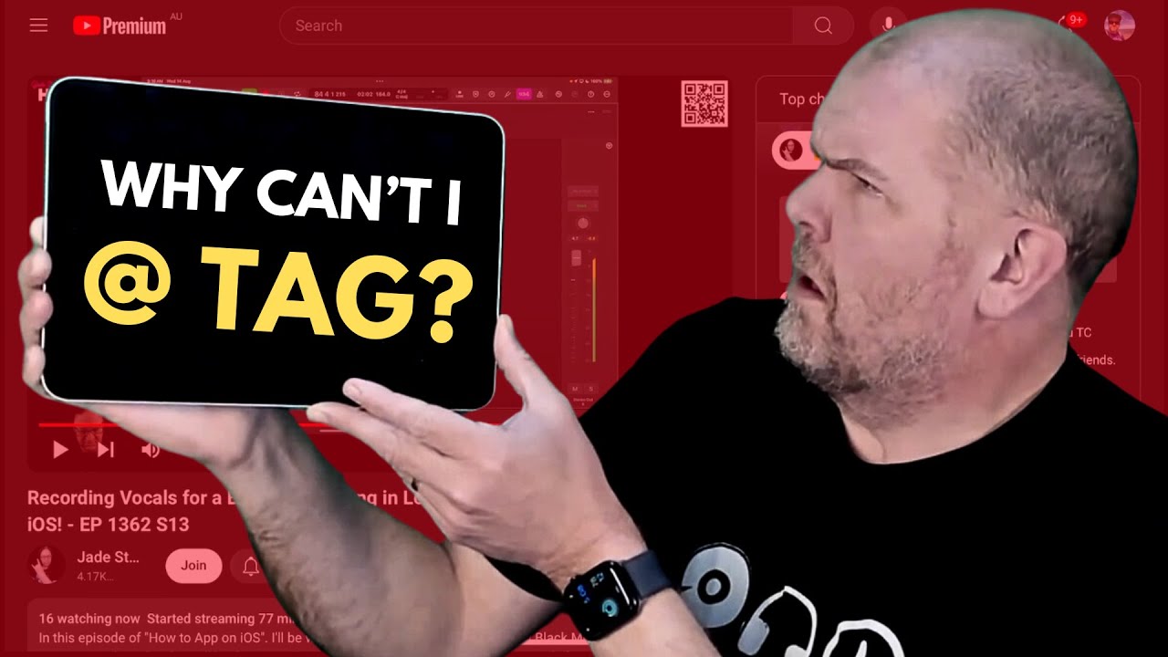Как использовать @-теги на YouTube (мобильная версия)