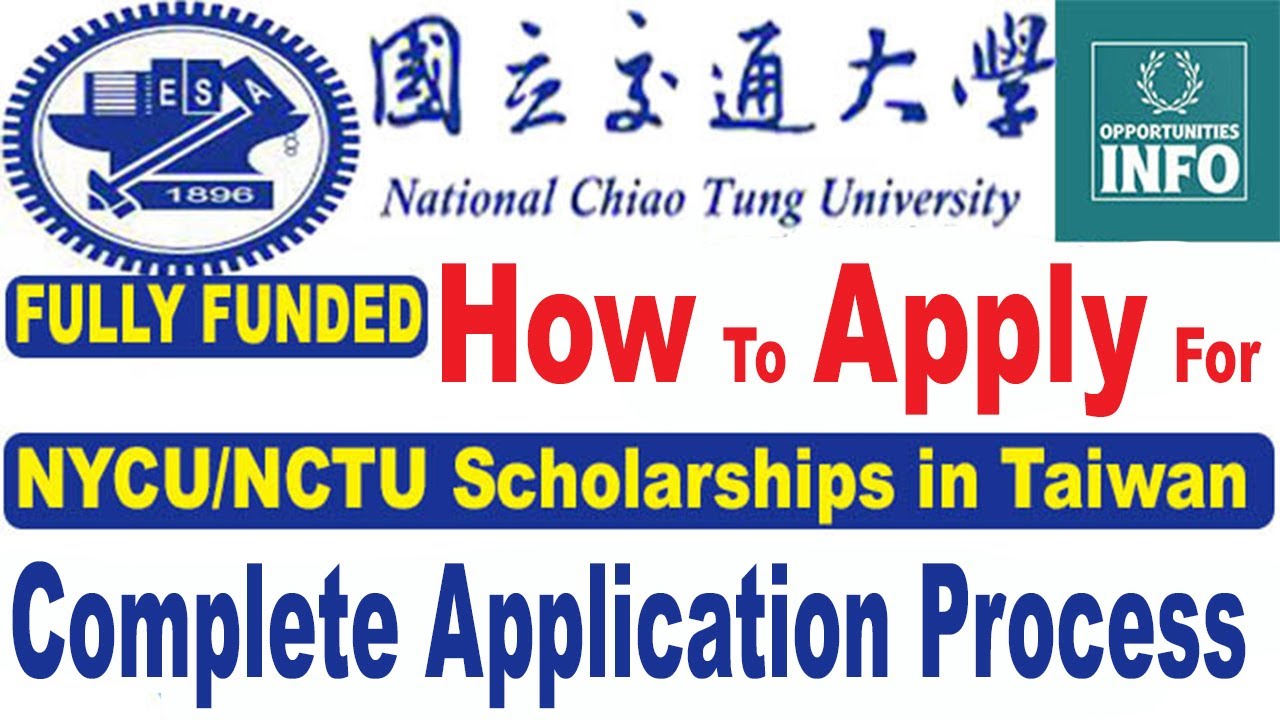 How To Apply For NYCU NCTU International Scholarships in Taiwan