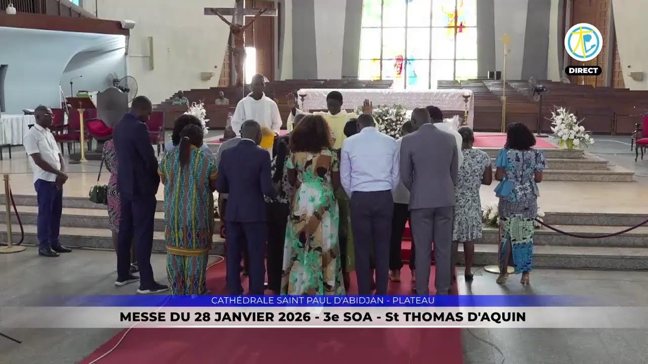 Messe  de 12h30 du 28 janvier 2026 en direct de la Cathédrale Saint Paul d'Abidjan - Plateau