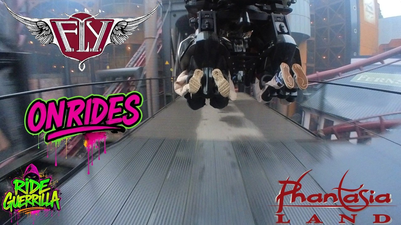 FLY - Vekoma Flying Coaster / Onrides / POVs + Night Ride - Phantasialand 26