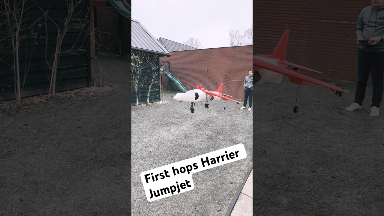 First Test Harrier Jumpjet RC VTOL #harrier #automobile #music #funny Joel Vlashof 2024