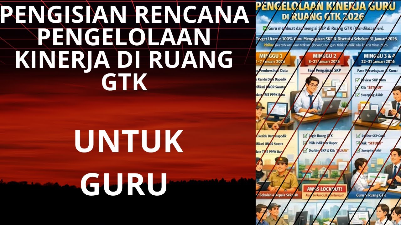 JANGAN SAMPAI LEWAT TANGAL 31 JANUARI 2026 !! TUTORIAL PERENCANAAN PENILAIAN KINERJA RUANG GTK 2026