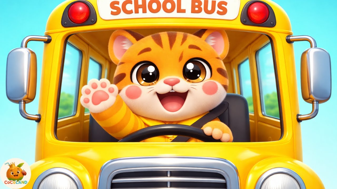 The Wheels on the Bus Go Round and Round 🚌🎵 | Animal Bus Song | CoCoLand Nursery Rhymes