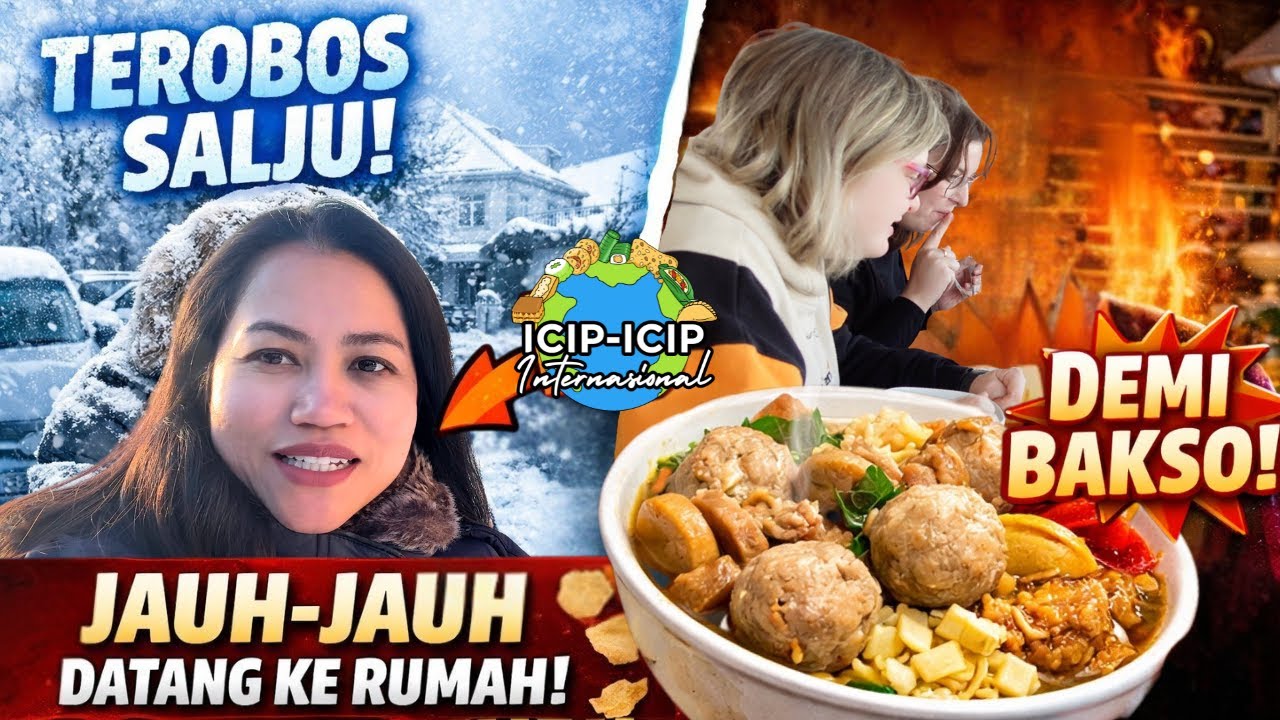 BULE NEKAT DATANG KE RUMAH CUMA DEMI SEMANGKOK BAKSO 😱❄️ SALJU TEBAAALL
