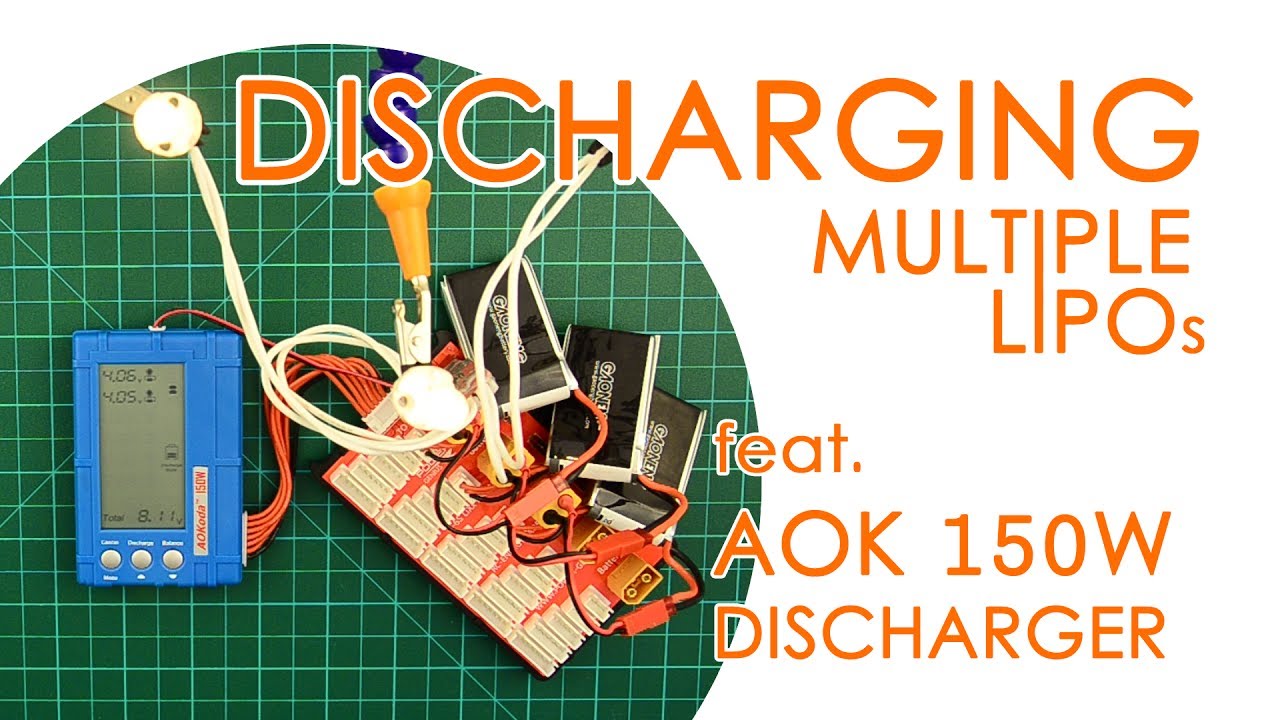 How to discharge multiple LiPo batteries automatically (ft. AOK 150W discharger) - QUICK GUIDE