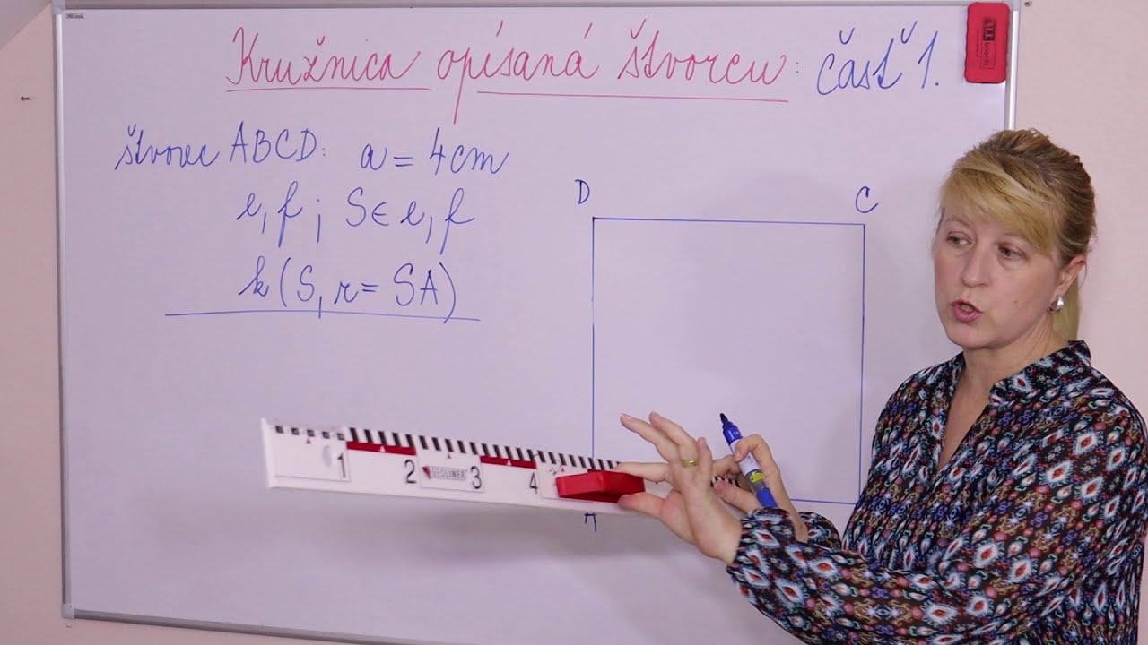 Matematika - kružnica opísaná štvorcu časť 1.