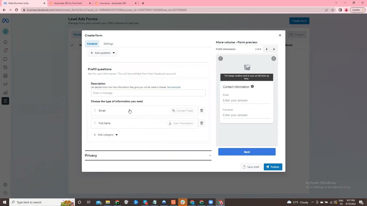 How to get Insurance Leads from Facebook Forms