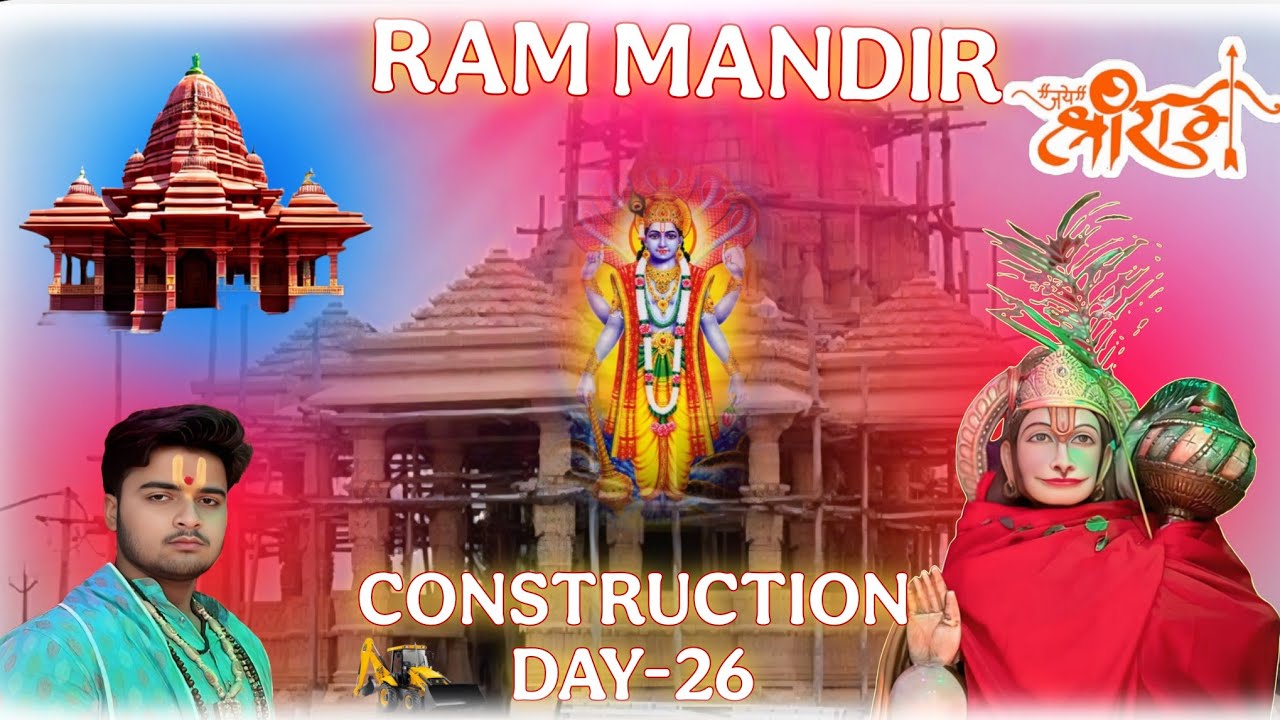 DAY- 26 🛕Finally Ram Mandir Ka पिलर का काम Kam Shuru Ho Gaya🚩 
