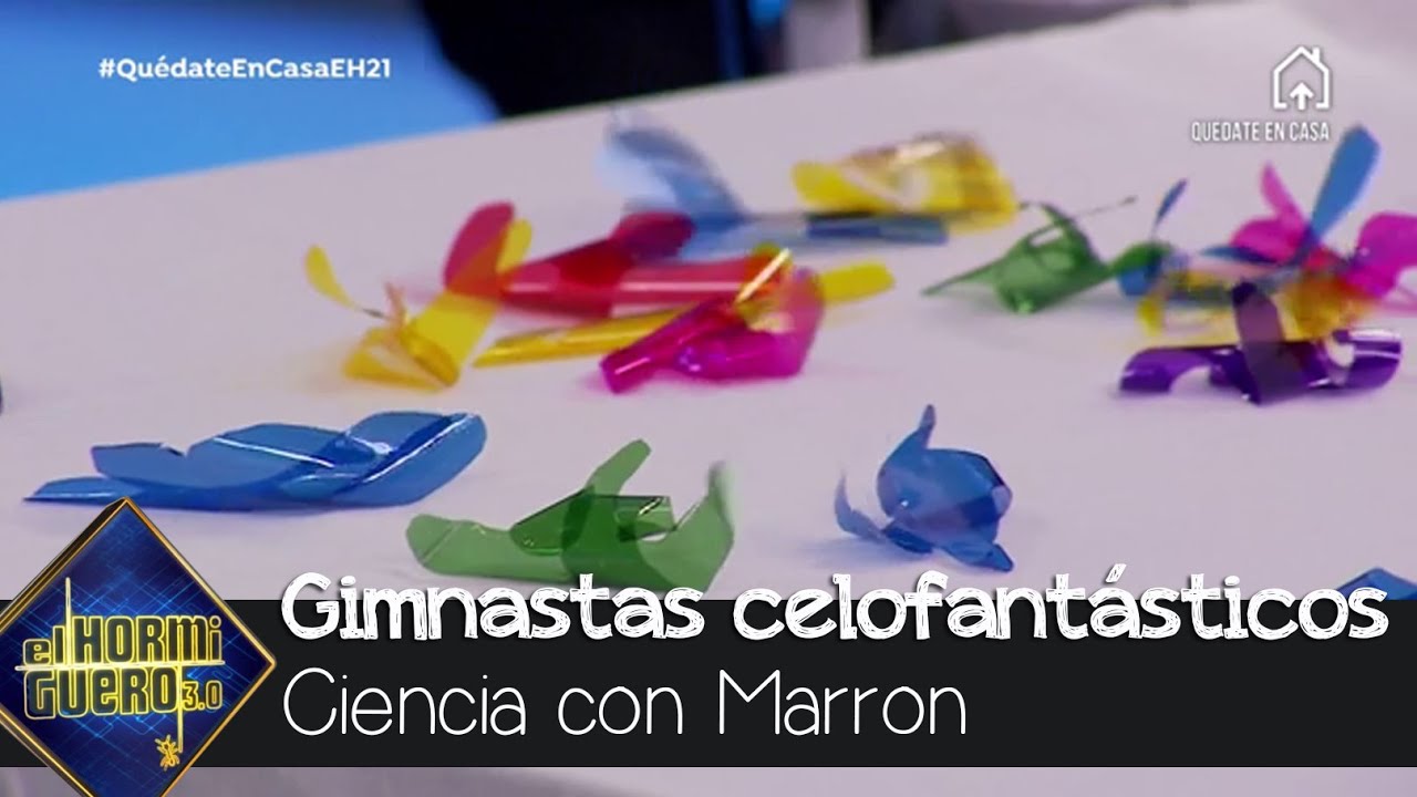 Ciencia en casa: Marron crea unos sorprendentes gimnastas celofant&aacute;sticos - El Hormiguero 3.0
