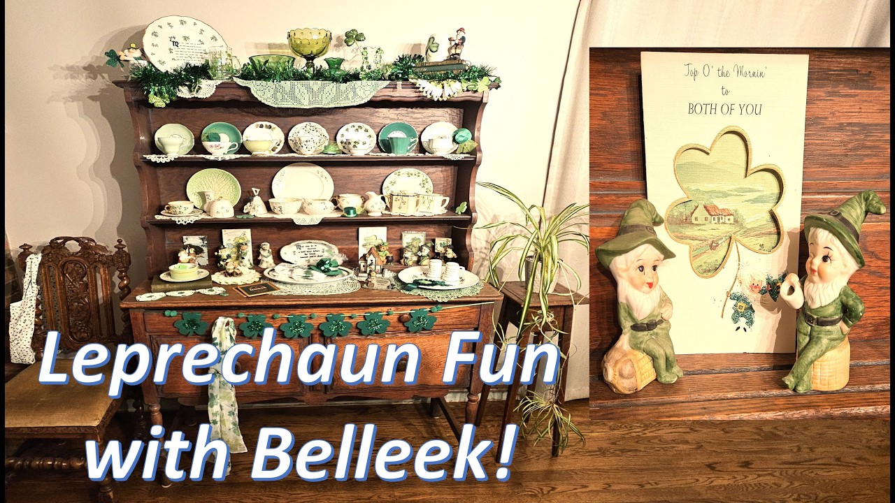 My St. Patrick's Day Vintage Decor Collection with all my Vintage finds! #stpatricksday