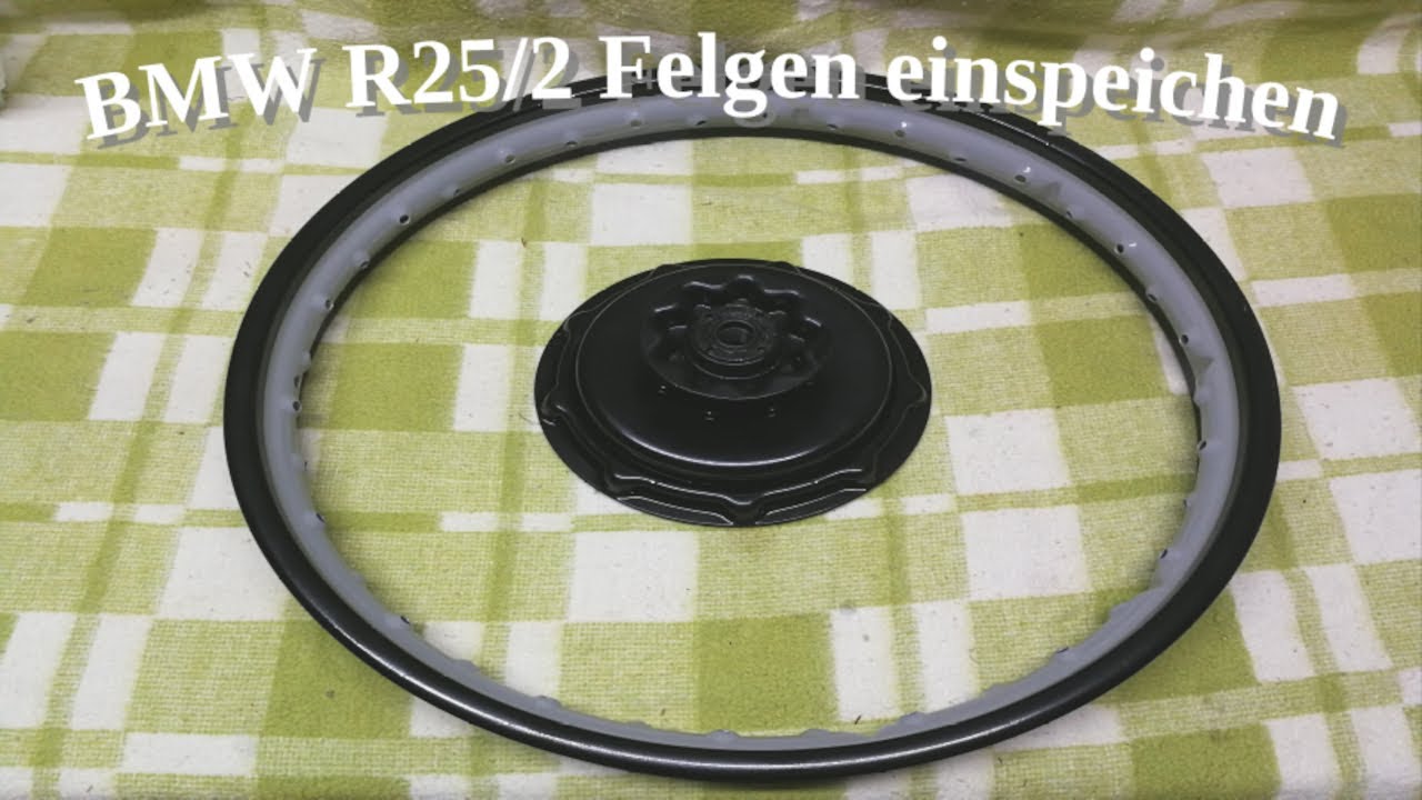 BMW R25 /2 Halbnabe einspeichen / half hub to rim installation