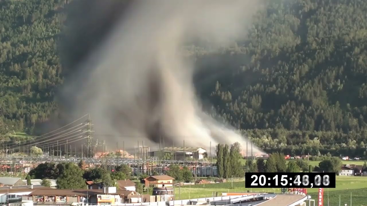 FF Gaimberg, Großbrand Altstoffentsorgungszentrum Lienz, Nußdorf-Debant, Zeitraffer