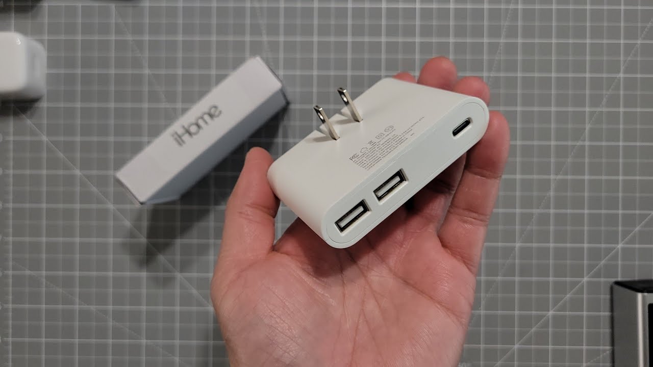 iHome 32W AC Pro Wall Charger, 3-Port