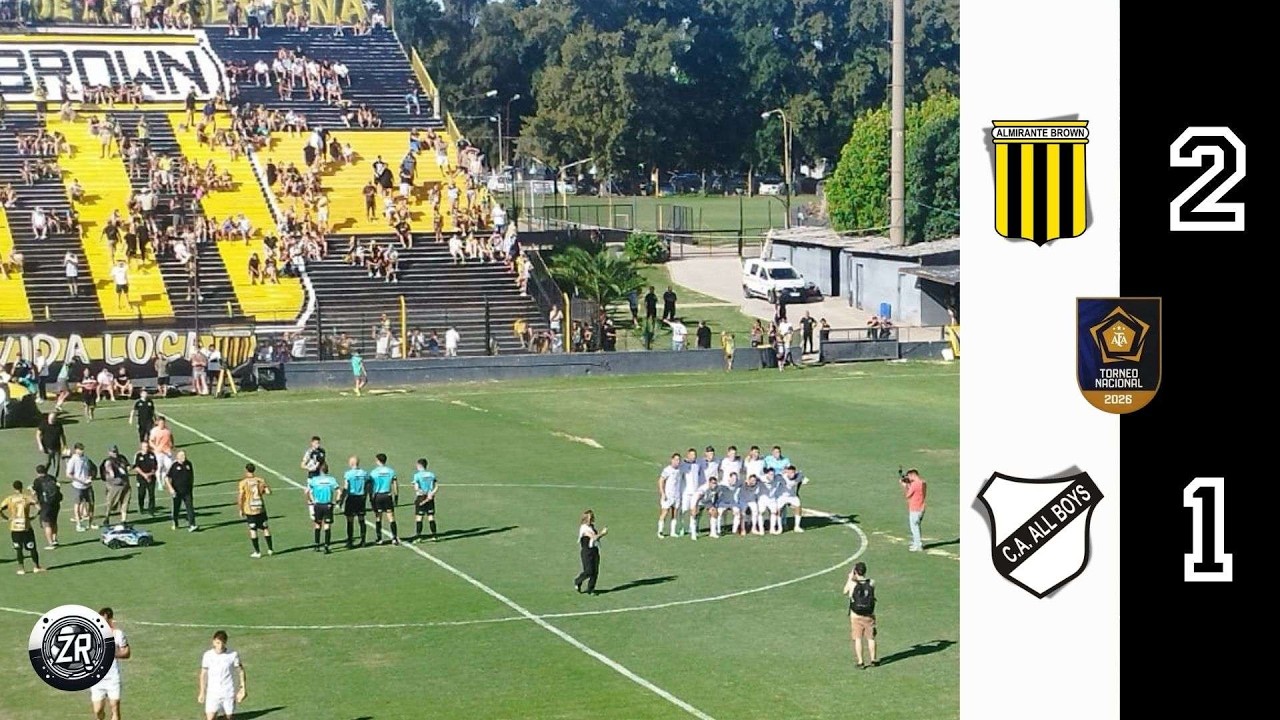 ALMIRANTE BROWN 2-1 ALL BOYS // PRIMERA NACIONAL 2026 // FECHA 2 // RESUMEN