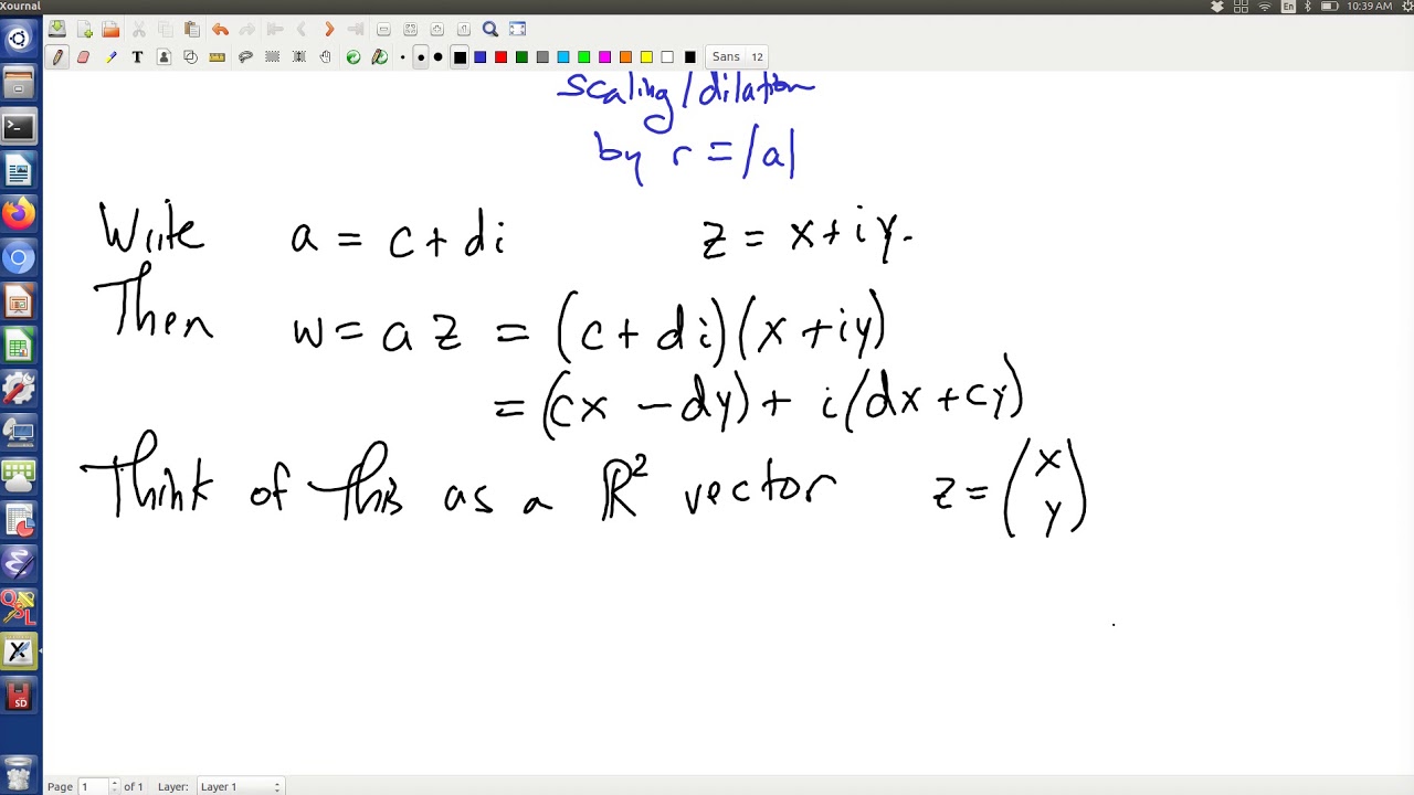 Linear transformations of the complex plane
