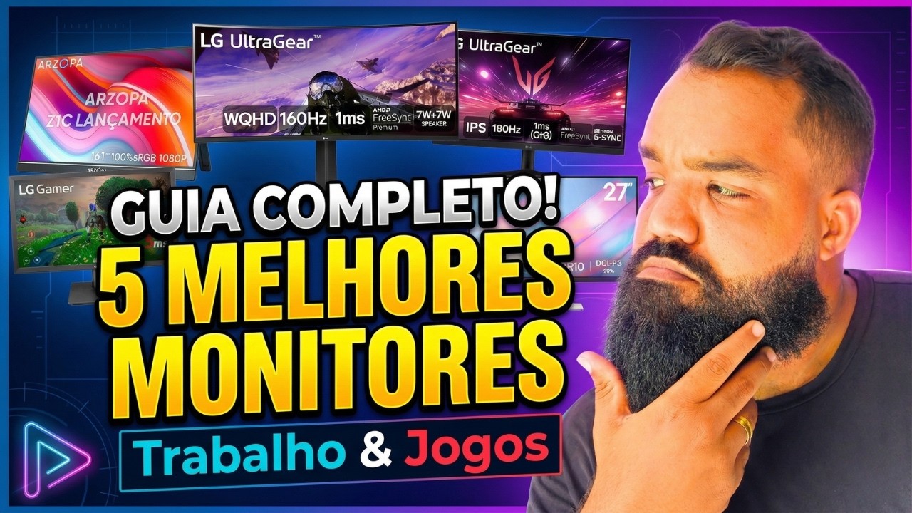 Melhores Monitores 2026: Os 5 Modelos Ideais para Produtividade e Gamer