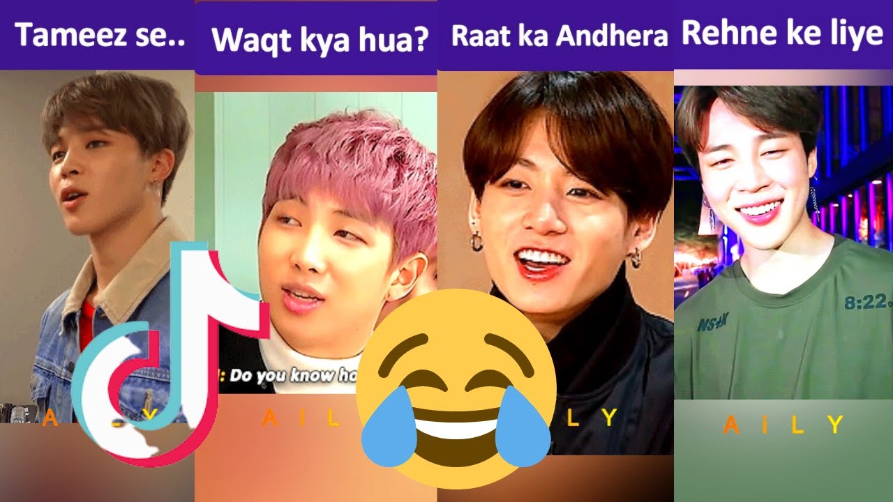 #BTS Hindi Tik Tok // All members funny videos ❤️😍😘💜❤️💛