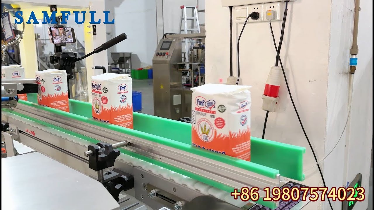 Automatic 500g 1kg 2kg wheat powder flour paper bag filling and packing machine