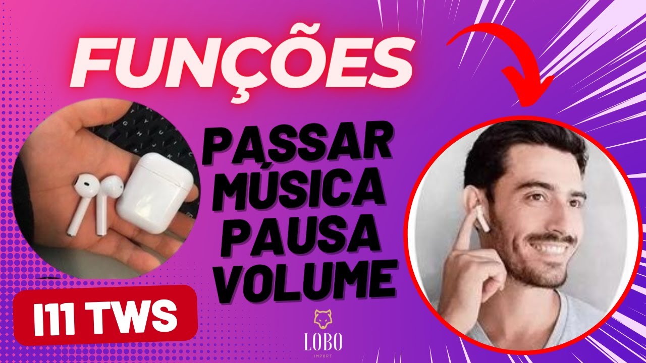Como Aumentar o Volume e Mudar Musicas Fone Bluetooth Airpods I11 tws - Tutorial