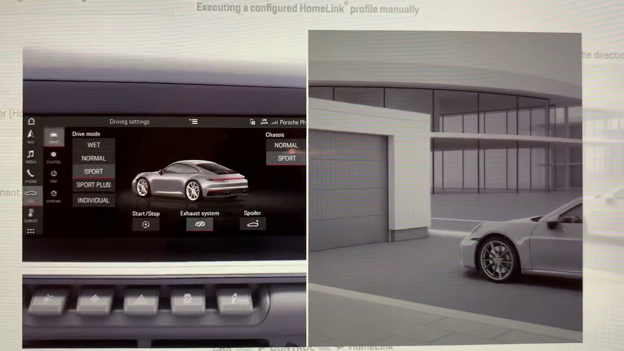 2020 Porsche 992 homelink