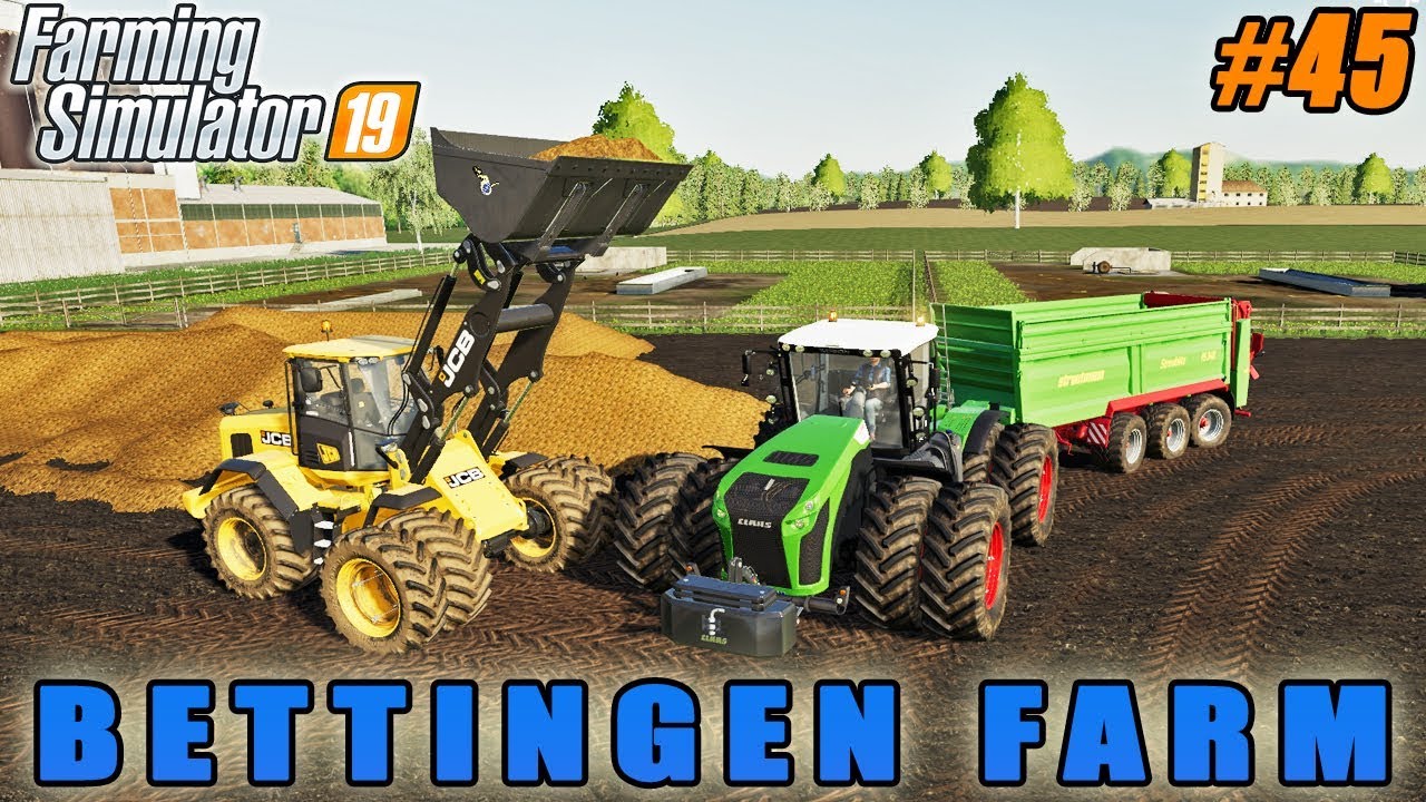 Harvesting sunflower and soybean, spreading manure | FS 19 | Bettingen Farm | Timelapse #44