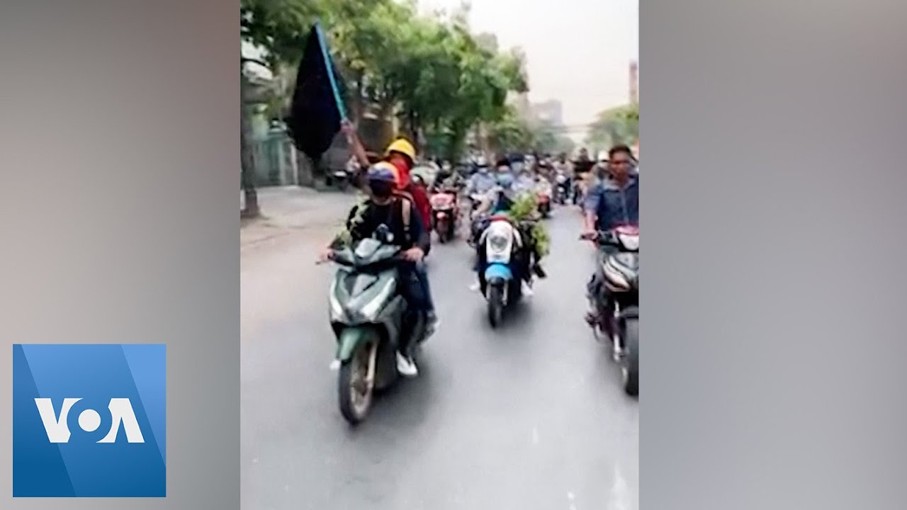 Motorbike Protest in Mandalay Against Coup