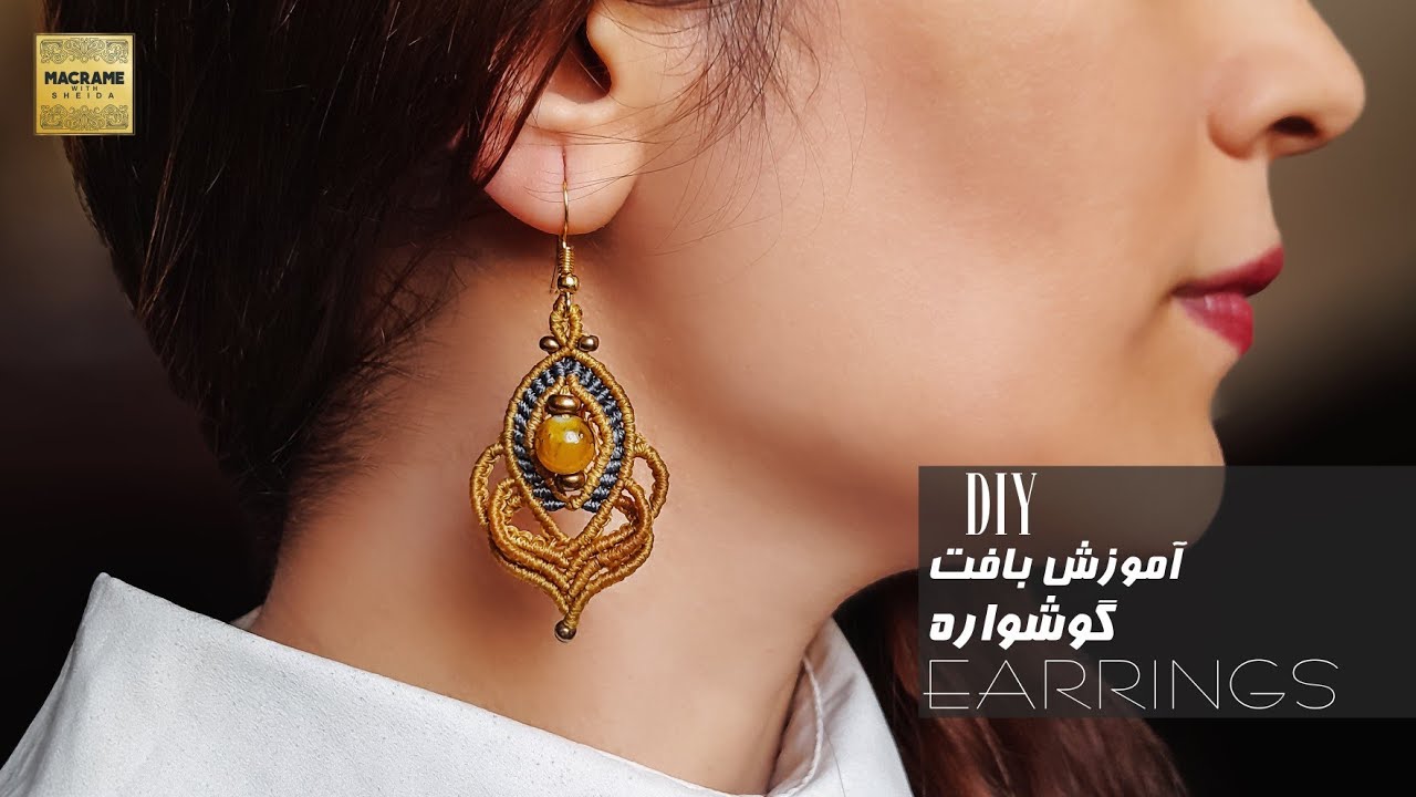 Tutorial macrame1:Earrings texture training|diy|do it yourself*