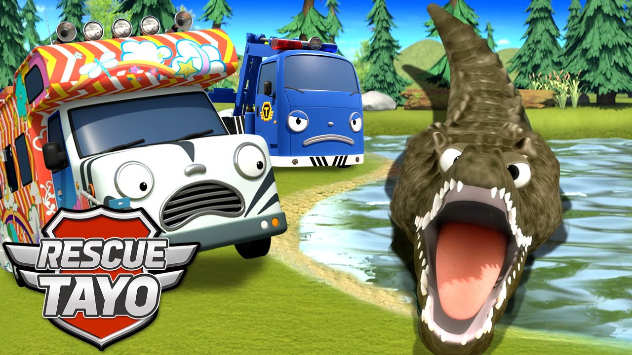 Super Hook Reki! Save Windy From Crocodiles! l Rescue Car Story l Tayo Rescue Team l Tayo English
