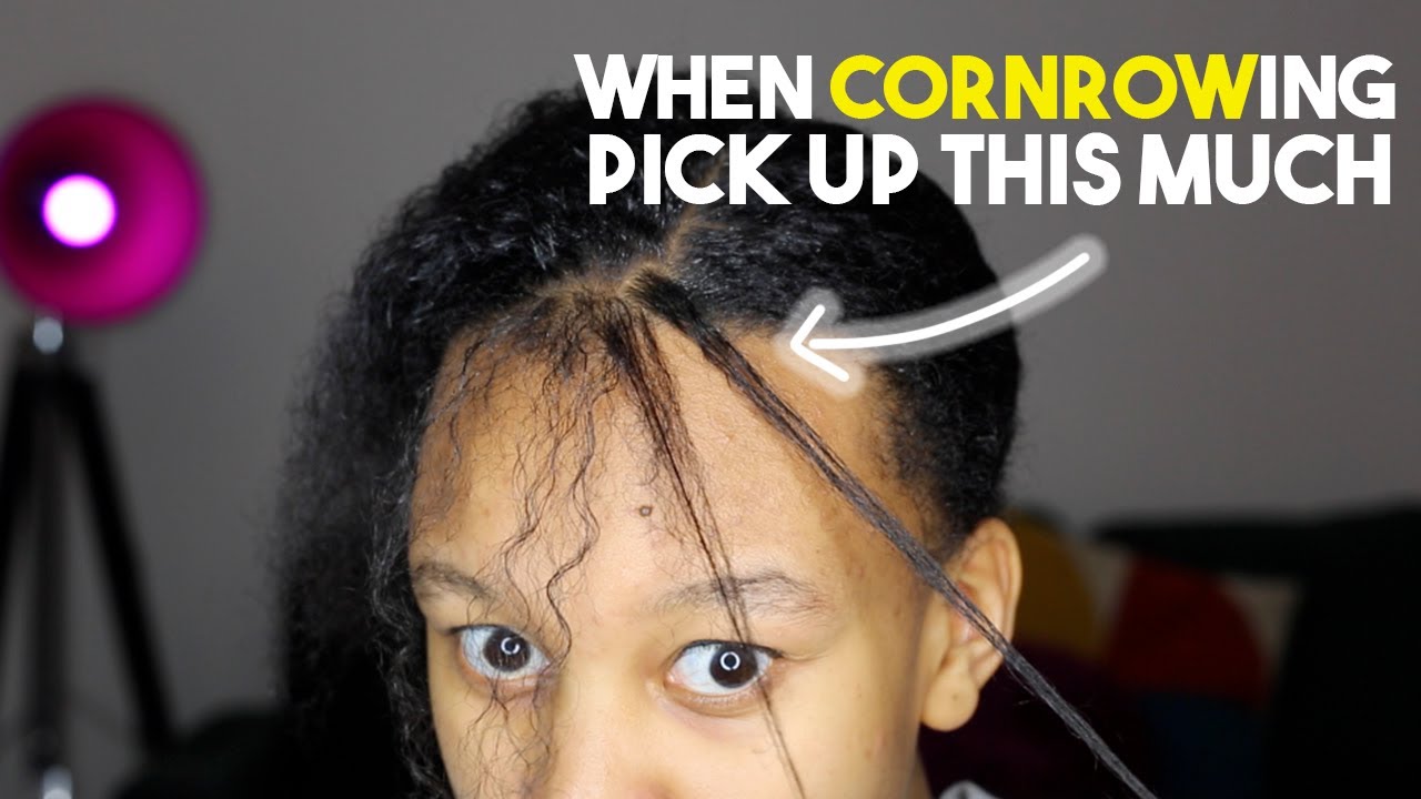 How Much Hair To Pick Up When Doing A Cornrow