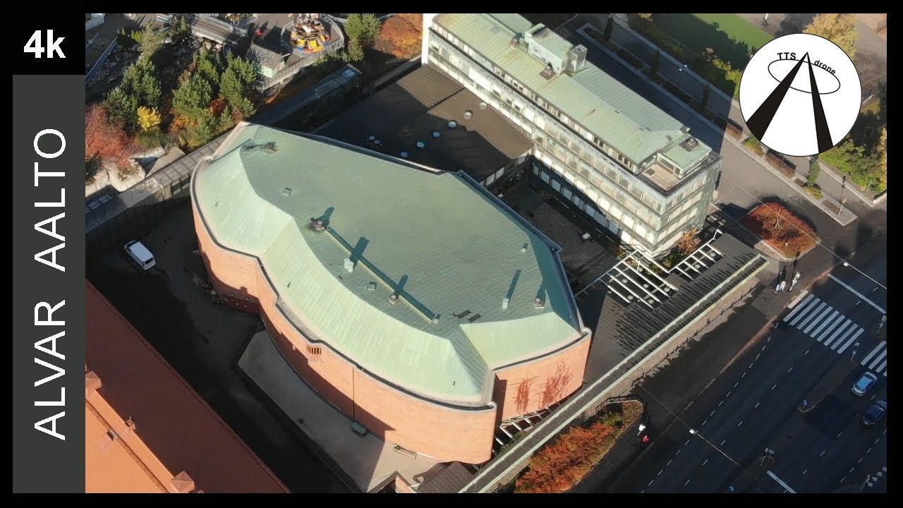 Alvar Aalto’s Curved Brick Masterpiece: House of Culture (4K Drone) | Helsinki