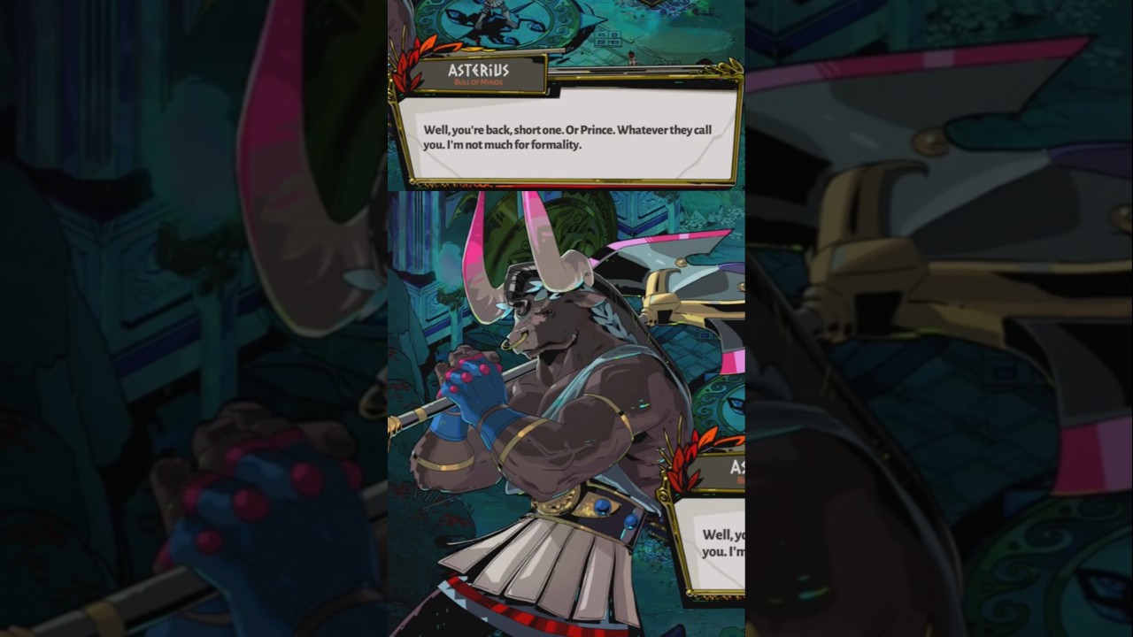 Zagreus asks Asterius how he wants to be addressed #hades