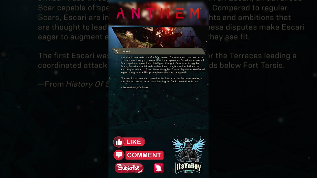 Escari - Anthem Lore! #anthem #anthemhighlights #anthemthegame #anthemgame