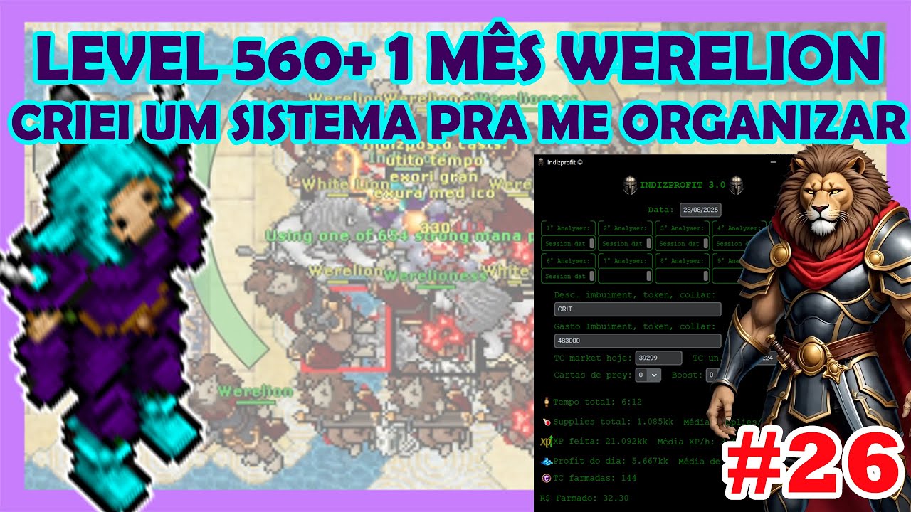 [TIBIA GLOBAL] QUANTO FARMA UM EK LVL 560+ NO MÊS? - FORJANDO MAIN CHAR EK || EP#026