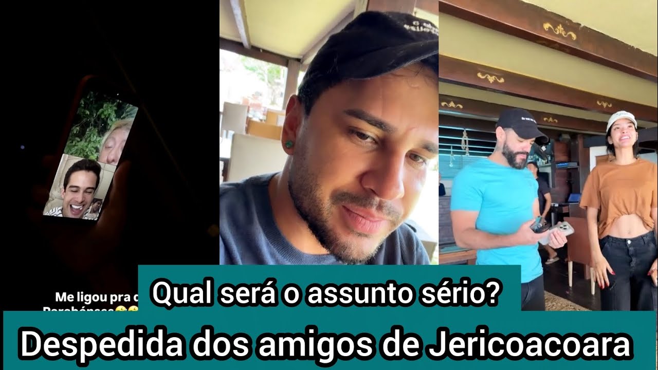 Lucas Guimarães se despede dos amigos em Jeri e agradece pelas férias - Patixa liga pra dar parabéns