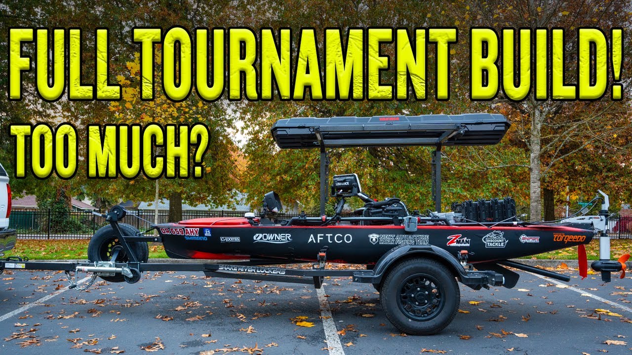 My FULLY LOADED Tournament Kayak & Trailer Setup!