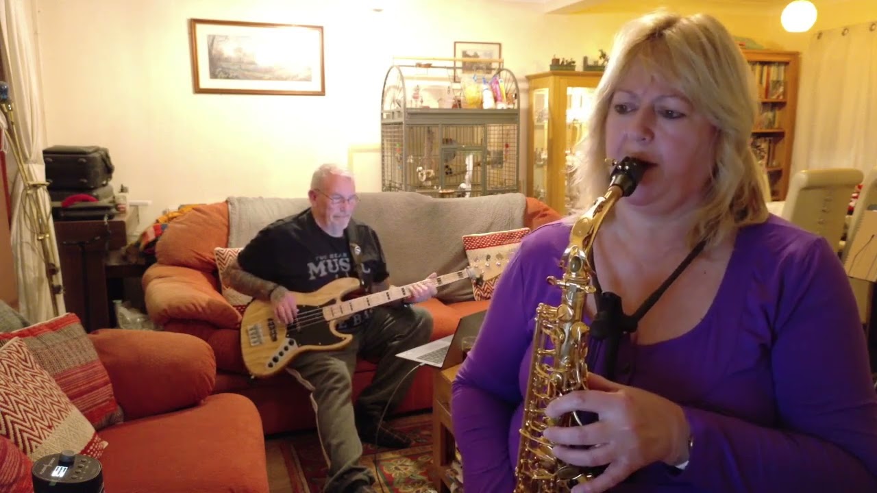 Sign of the times - my alto sax cover with Martin on the bass, using the Tomplay backing track. 