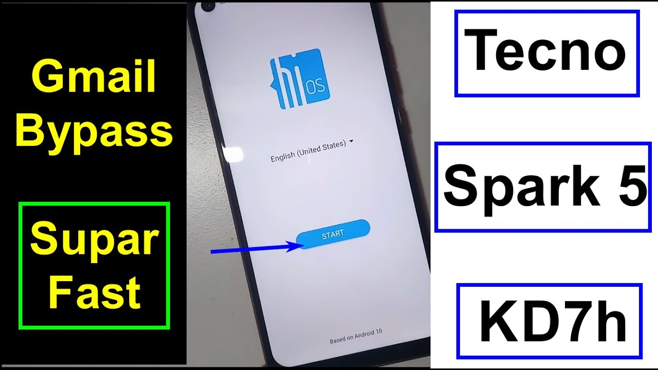 Tecno Spark 5 KD7h Frp And Gmail Bypass Google Id Fix