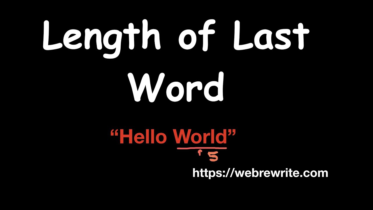 Length of Last Word | LeetCode 58 | Programming Tutorials