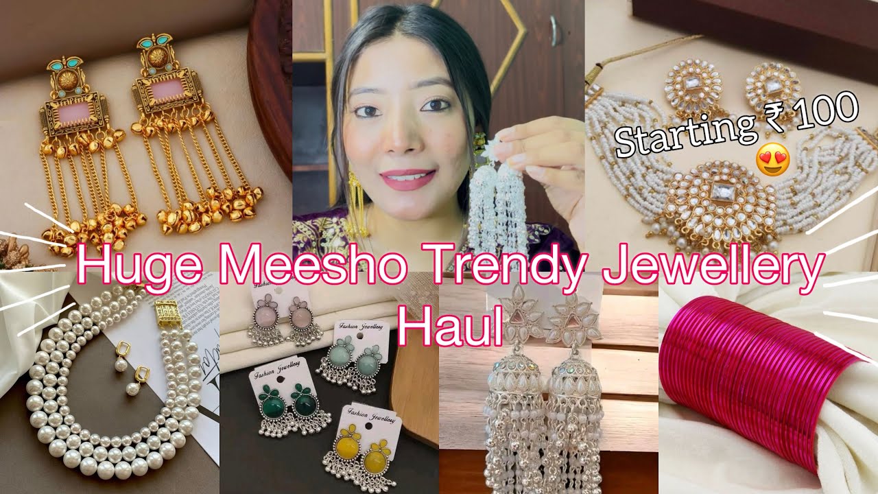 ✨Meesho Affordable Jewellery Haul 💕|| Must-Have Trending Earrings & Neckpieces! 😍| Honest Review 